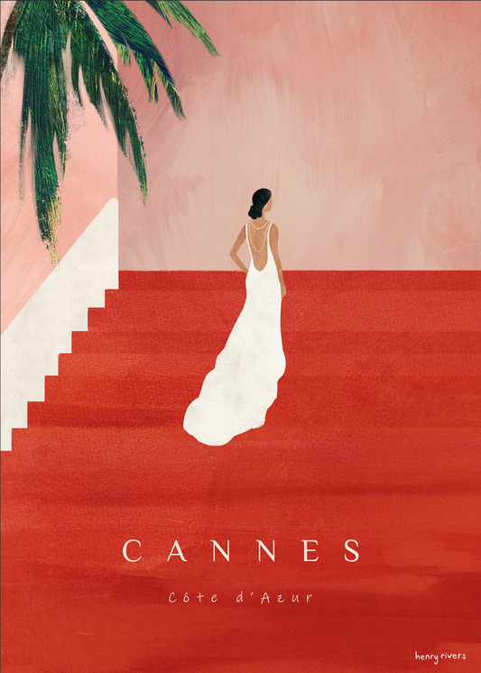 AFFICHE CANNES DE HENRY RIVERS " TAPIS ROUGE "