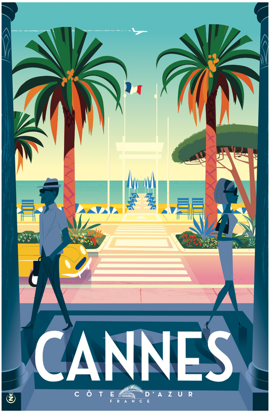 AFFICHE CANNES DE MONSIEUR Z " PASSAGE "